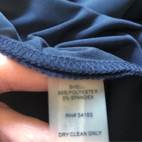 Tommy Hilfiger Navy Blue Cold Shoulder Short Dress Size 16 - Picture 8 of 9